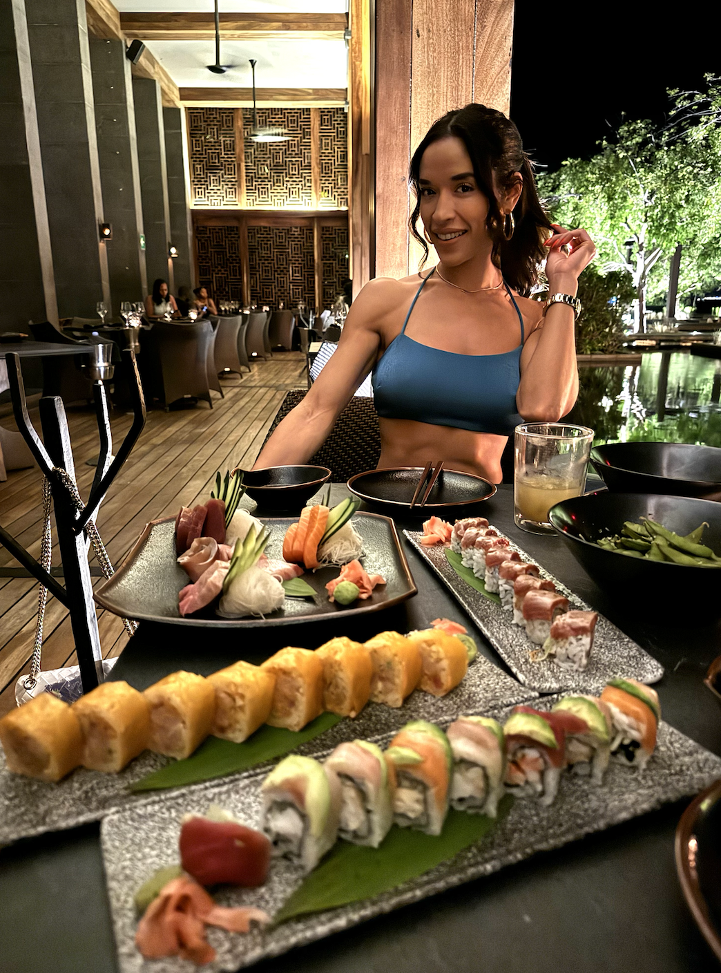 Noel, sushi dinner